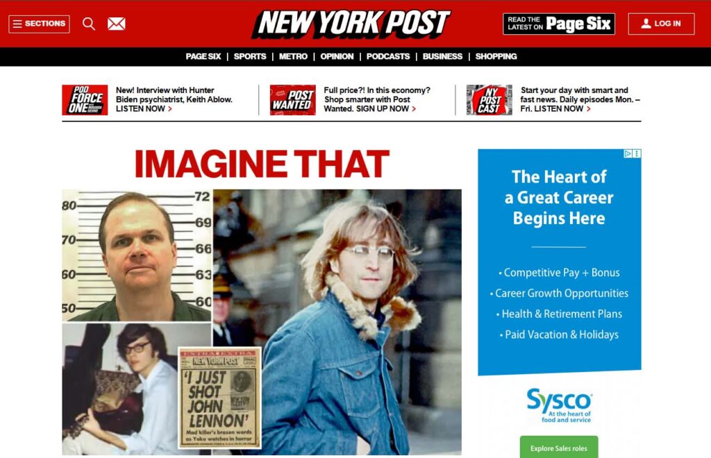 NY Post home page